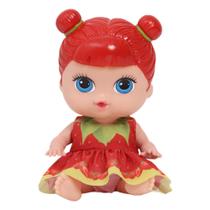 Boneca Bebê Menina Com Aroma de Morango Articulada Divertida