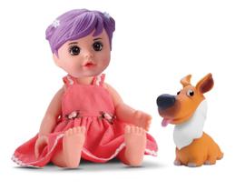 Boneca Bebê Menina Its Baby Pet Com Cachorrinho P/ Cuidar