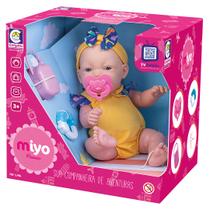 Boneca Bebê Menina Linda Miyo Passeio 2496 Cotiplás