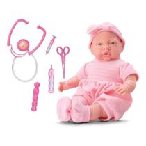 Boneca Bebê Menina Medica Doutora Baby Com Acessórios