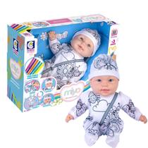 Boneca Bebê Menina Reborn Realista Pequena Artista Canetinha