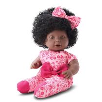 Boneca Bebê Micy Negra Bee Toys menina rosa brinquedo Boneca Bebê Micy Negra Bee Toys menina rosa brinquedo
