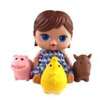 Boneca Bebê Mini Fazenda + Animais 487 - Super Toys