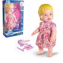 Boneca Bebê My Hair Faz Xixi Papinha Comidinha e Mamadeira Mágica Brinquedo Menina Infantil