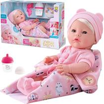 Boneca Bebê New Born Premium Menina Com Cabelo Divertoys