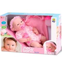 Boneca Bebê Newborn Faz Xixi Com Acessórios 8046 - Divertoys