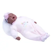 Boneca Bebê Ninos Reborn Boca Aberta Menina Pesadinho Negra