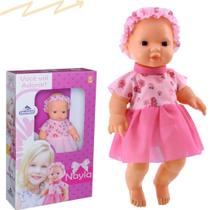 Boneca bebê para presente nayla 34 cm infantil menina adijomar