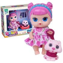 Boneca Bebe Pet Com Cachorrinho de Estimação Baby Brinquedo