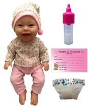 Boneca Bebê Real Menina Baby Babilina Pijama Corpo Em Vinil E Acessórios Estilo Reborn - Bambola