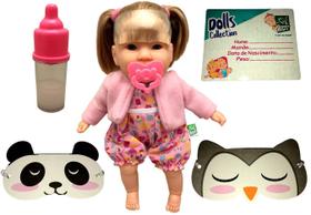 Boneca Bebê Real Menina Recém Nascida Newborn Com Cabelo Loiro Acessórios Estilo Reborn - Super Toys