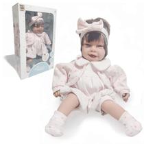 Boneca Bebê Real Recém Nascida Baby Reborn Cabelo 42Cm 5085
