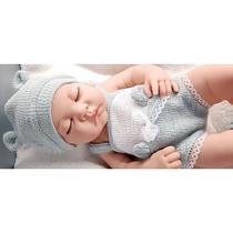 Boneca Bebê Realista Baby So Lovely Grande Olhos Fechados 38cm 205-1 - Dorémi