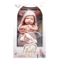 Boneca Bebê Realista Baby So Lovely Médio 32cm com Manta Rosa 242-4 - Dorémi