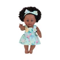 Boneca Bebê Realista Negra De 12 Polegadas Com Roupas, Corpo Totalmente Em Vinil, Cabelo Cacheado, Boneca Bebê Realista Negra De 12 Polegadas Com Roupas, Corpo Totalmente Em Vinil, Cabelo Cacheado,