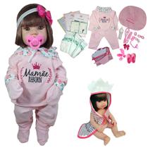 Boneca Bebê Reborn 100% Silicone Bolsa + 28 Itens Boneca Bebê Reborn 100% Silicone Bolsa + 28 Itens