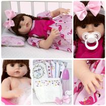 Boneca Bebê Reborn 100% Silicone Realista Linda 13 Itens - Cegonha Reborn Dolls