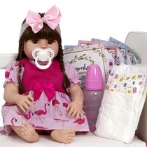 Boneca Bebê Reborn 100% Silicone Realista Linda 13 Itens