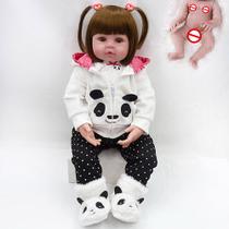 Boneca Bebê Reborn 48cm Eva Panda Lançamento