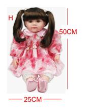 Boneca Bebe Reborn 50cm Vinil Realistico para Coleção Doll - Su Doll