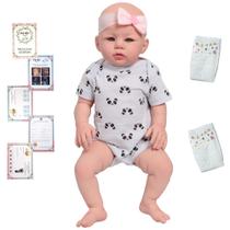 Boneca Bebe Reborn Abigail Articulada Roupinha Kit Itens