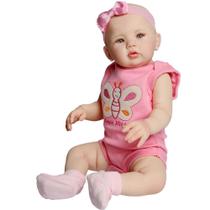 Boneca Bebê Reborn Abigail Corpo De Silicone Realista 48Cm - Mundo Kids