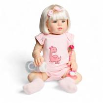 Boneca Bebê Reborn Abigail Sorrindo Loira 48cm Realista - Mundo kids