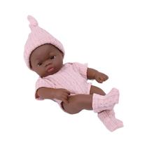 Boneca Bebê Reborn Africana Negra 20cm, Brinquedo De Alta Qualidade Com Toque Macio Para Crianças