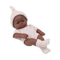 Boneca Bebê Reborn Africana Negra 20cm, Brinquedo De Alta Qualidade Com Toque Macio Para Crianças