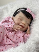 Boneca Bebê Reborn Ana Dolls Branca 50 Cm Vinil Silicone