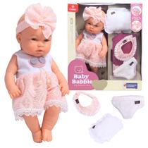 Boneca Bebe Reborn Articulada C/ Acessórios - Castela