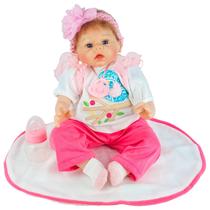 Boneca Bebê Reborn Articulada Em Vinil Macio Com Acessórios Tapete Chupeta Mamadeira Boneca Bebê Reborn Articulada Em Vinil Macio Com Acessórios Tapete Chupeta Mamadeira