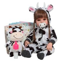 Boneca Bebê Reborn Articulado Vários Itens Recém Nascida