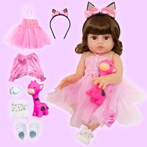 Boneca Bebê Reborn Bailarina Realista Silicone Menina Pode dar Banho Boneca Bebê Reborn Bailarina Realista Silicone Menina Pode dar Banho