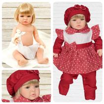 Boneca Bebe Reborn Balone Vermelho Cegonha Reborn Dolls