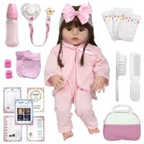Boneca Bebê Reborn Barata Recem Nascida Banho 20 Acessórios Boneca Bebê Reborn Barata Recem Nascida Banho 20 Acessórios