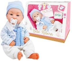 Boneca Bebê Reborn Boneco Vinil Com Acessórios Infantil 40cm