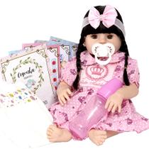Boneca Bebe Reborn Bonita Menina Realista com 20 Acessórios Boneca Bebe Reborn Bonita Menina Realista com 20 Acessórios