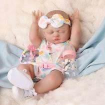 Boneca Bebê Reborn Brastoy Realista 48cm Silicone Conjunto de Roupa Chupeta Mamadeira e Pelúcia Boneca Bebê Reborn Brastoy Realista 48cm Silicone Conjunto de Roupa Chupeta Mamadeira e Pelúcia