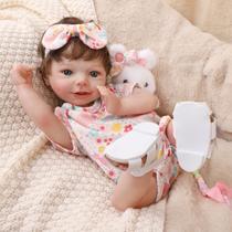 Boneca Bebê Reborn Brastoy Realista 48cm Silicone Conjunto de Roupa Chupeta Mamadeira e Pelúcia Boneca Bebê Reborn Brastoy Realista 48cm Silicone Conjunto de Roupa Chupeta Mamadeira e Pelúcia