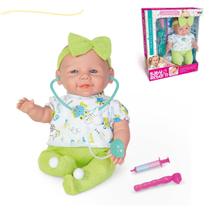 Boneca bebe reborn com acessorios de medica realista bonequinha riborn nenem real bebezinho reborne riborni