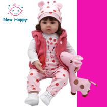 Boneca Bebê Reborn Corpo 100% Silicone Com Pelúcia New Happy Boneca Bebê Reborn Corpo 100% Silicone Com Pelúcia New Happy