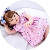Boneca Bebe Reborn Corpo de Pano Muito Realista + Enxoval - Mundo Azul e Rosa