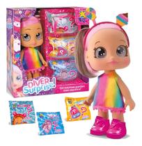 Boneca Bebe Reborn de Silicone Diver Surprise 3 Saquinhos Sapato Tiara Chaveiro Brinquedo Menina Boneca Bebe Reborn de Silicone Diver Surprise 3 Saquinhos Sapato Tiara Chaveiro Brinquedo Menina
