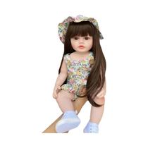 Boneca Bebê Reborn De Silicone Realista De 22 Polegadas 55 Cm Princesa Criança Menina Brinquedo