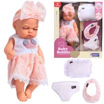 Boneca Bebe Reborn Dormindo Articulada C/ Acessórios - Castela