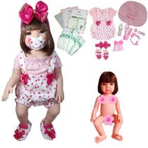 Boneca Bebe Reborn Enxoval Completo Presente Menina Boneca Bebe Reborn Enxoval Completo Presente Menina