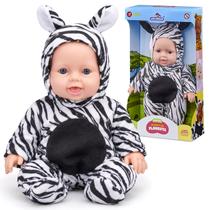 Boneca Bebê Reborn Fantasia De Animais Da Floresta Em Vinil Macio Coleção 20 Cm