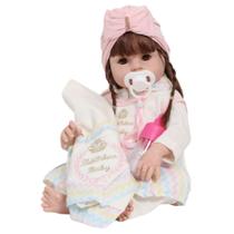 Boneca Bebê Reborn Gatinha Recém Nascida Bolsa Maternidade