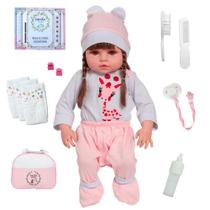 Boneca Bebê Reborn Girafinha Enxoval Completo + Acessórios